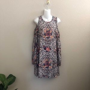 3/$20 Xhilaration Cold-Shoulder Floral Print Dress